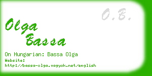 olga bassa business card